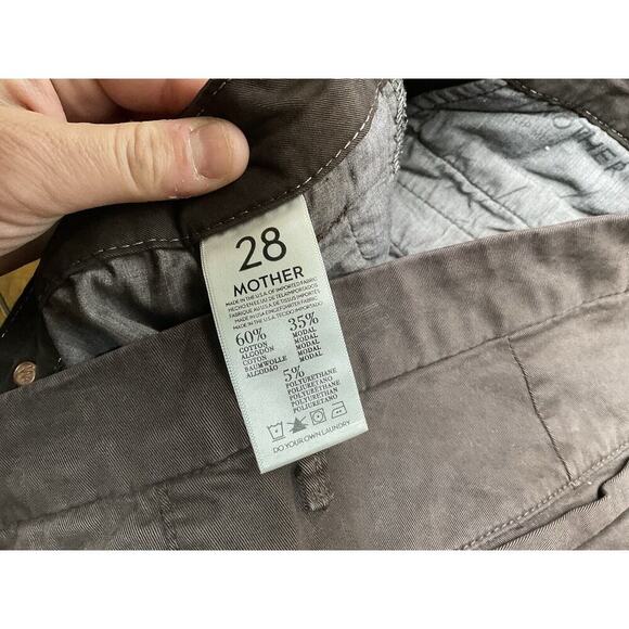 Mother Zip Muse Touch and Go Jeans Womens Size 28 Brown Skinny Ankle Zip - Picture 5 of 11